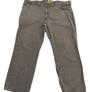 Carhartt Relaxed Fit Pants Mens 42x28 (Tag 44x30) Gray Work Casual Outdoor
